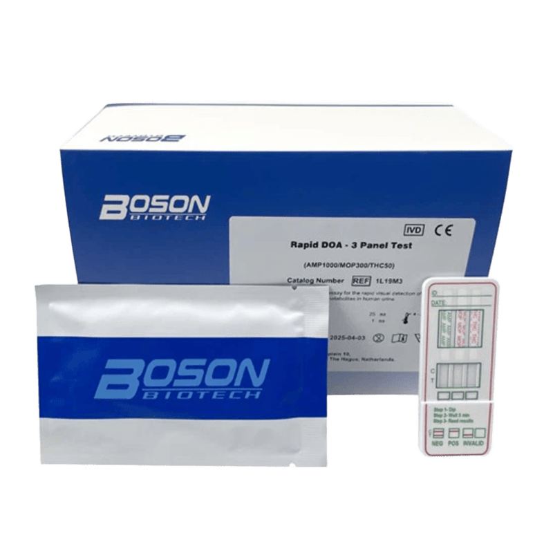 Швидкий тест на виявлення 4 видів наркотичних речовин, сеча, касета для занурення: 1L20M3, Xiamen Boson Biotech Co., Ltd.